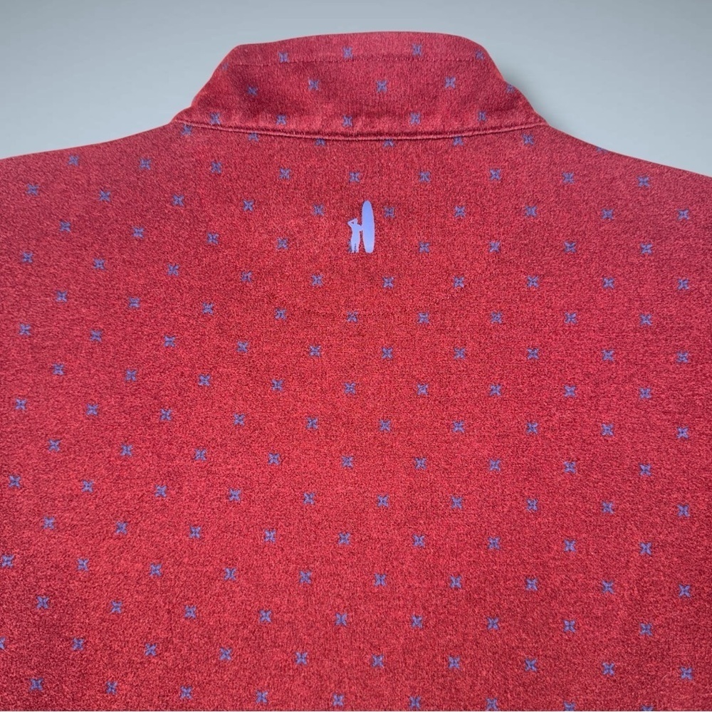 Johnnie-O Men’s 1/4 Zip Pullover-Malibu Red Micro Dot–We-Ko-Pa Golf Club Large
